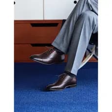ThomWills Oxford Sapatos Masculinos Negócios Formal Wear Marrom Sapatos de Couro de Três Articulações Masculino Couro Ge