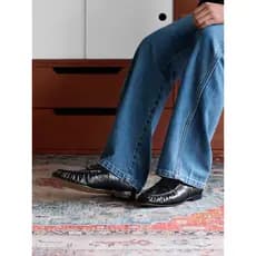 ThomWills Enguia Pele Plissada Mocassins Masculinos Feitos À Mão Couro Genuíno Negócios Estilo Britânico Slip-On Mocassi