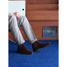 ThomWills Chelsea Botas masculinas de couro de cano alto feitas à mão em couro genuíno Botas masculinas de camurça e cou