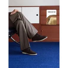 [Mantenha o forro de lã quente] ThomWills Suede Desert Botas masculinas de couro genuíno estilo britânico botas casuais