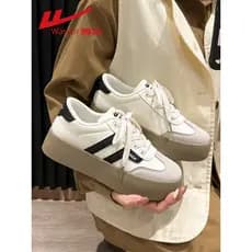 Puxar para trás sapatos de treinamento alemão feminino Retro 2026 outono inverno novo estilo de sola grossa aumentando F