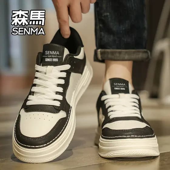 Senma sapatos masculinos 2026 novo estilo verão tênis casuais de venda quente juventude sapatos brancos esportes de verã