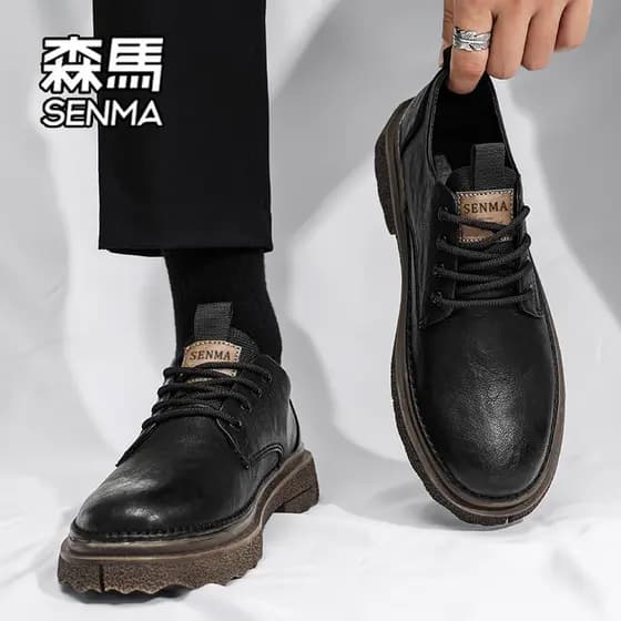 Senma sapatos masculinos 2026 novo estilo verão estilo britânico Retro All-Match aumentando negócios masculinos Formal W
