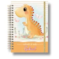 Caderneta de vacina Dinossauro Capa Dura Nome Personalizada
