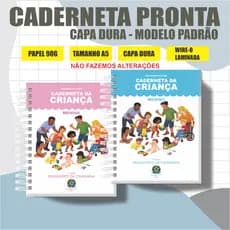 Caderneta de saúde pronta modelo padrão capa dura wire-o | Modelo único