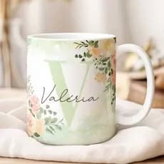 Caneca Personalizada com seu Nome e Inicial Todas as Letras do Alfabeto