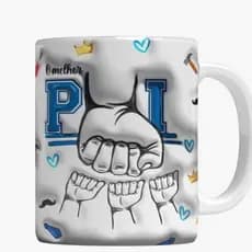 Caneca Personalizada Dia dos Pais efeito inflado com Nomes presente criativo para quem você Ama