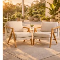 Conjunto Kit Poltrona Mona Decorativa Madeira Maciça Moderna Luxuosa Aconchegante Cores Variadas