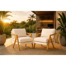 Conjunto 2 Poltronas Decorativa P/ Sala de Estar Recepção Conforto e Estilo