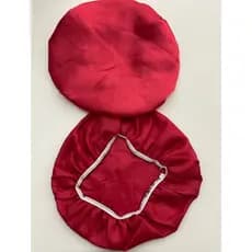 Kit 12/60 unidades cor vermelho  Touca De Cetim Antifrizz Para Cabelo TAM Unico