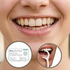 Haste de Fio Dental Descartável 100 Unidades Limpeza Interdental Oral Uso Diário