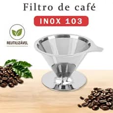 Filtro De Café Inox 103 Reutilizável Sem Papel Coador Permanente Grande