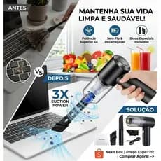 Aspirador Automotivo Portátil Sem Fio Recarregável Mini Aspirador Carro USB Compacto