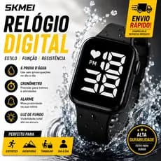 SKMEI Relógio Digital De Grande Exibição Esportiva 5 Barras À Prova D'água 1De Data D'água Alarme