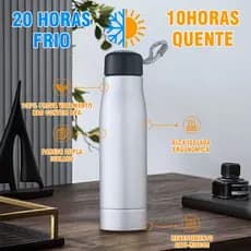Garrafa Térmica Premium em Aço Inox 500ml - Parede Dupla com Isolamento a Vácuo
