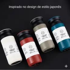 Garrafa térmica de viagem de 500ml, com isolamento a vácuo de parede dupla, feita de aço inoxidável