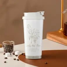 450ml Inox Copo Térmico Orquídea de Campanha Café Copo Floral Retrô Copo Estampa Elegante