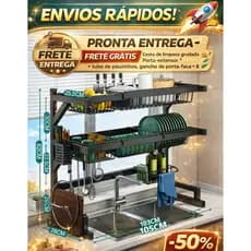 105cm Cozinha Escorredor De Louça Suspenso Boutique ,Escorredor de louças metálico, escorredor à prova