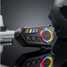 Fone de Ouvido para Capacete Bluetooth K06 Intercomunicador Moto RGB Cancelamento de Ruído Bateria LongaFone de Ouvido p