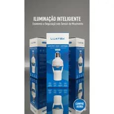 Soquete Suporte para Lâmpada E27 com Sensor de Movimento 360° Luatek