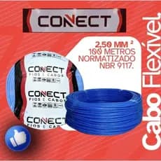 Cabo Fio Flexível 2,5mm Rolo 100m - Melhor Preço e Qualidade 10A