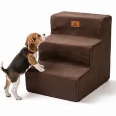 Escada Pet 3 Degraus D28 Para Cachorro Idoso  Sofá Cama Não Afunda