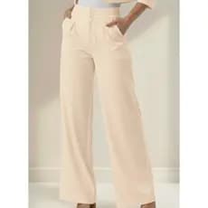 Calça Pantalona Alfaiataria Luxo - Estilo Old Money & Urban Botão Duplo