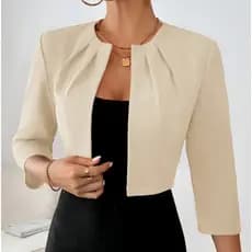 Blazer Curto Feminino Alfaiataria Premium Casaqueto Elegante