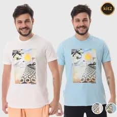 Kit 2 Camisas Masculina Malha Resenha Sport Confortável Leve Casual Uso Diário Premium Fit Moda Top