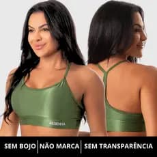 Top Fitness Feminino Academia Canelado  Confortável Alta Sustentação Treino Dia a Dia