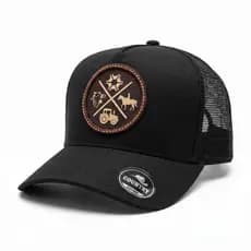 Boné Texas Country Trucker Aba Curva Tela Ajustável Masculino Feminino Rodeio