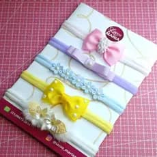Kit de Faixinhas para Bebê com Lacinhos – Tiara para Bebê – Acessórios de Cabelo para Bebê – Maternidade