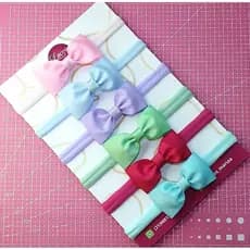 Kit 6 Faixas para Bebê com Lacinhos – Tiara Infantil – Acessórios de Cabelo para Bebê – Maternidade