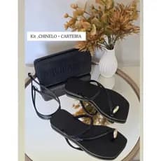 KIT CARTEIRA + CHINELO FEMININO ADULTO