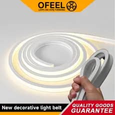 Ofeel Fita de LED decoração Mangueira Neon Flexível 10 Metros Alto Brilho Siliconada IP65