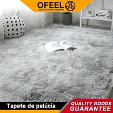 Ofeel Tapete para Sala de Estar Tapete para Quarto Espessado e Peludo Macio e Confortável Tapete