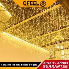 Ofeel Luzes de Corda Solar para Exterior Luzes LED de Natal Luzes Luzes Decorativas eLuzes deCortin