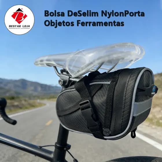 BESTAR LOJA  Bolsa De Selim Nylon Porta Objetos Ferramentas Acessórios Suporte Para Banco De Bike Bicicleta Ciclismo