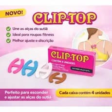 ClipTop - Esconde Alças de Sutiã - Com 4 unidades (Cores sortidas) - Pelasti