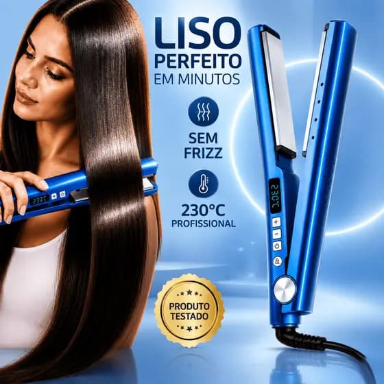 Chapinha Titanium 450F Bivolt Prancha Alisamento Rápido Controle Temperatura Sem Frizz Cabelo Liso