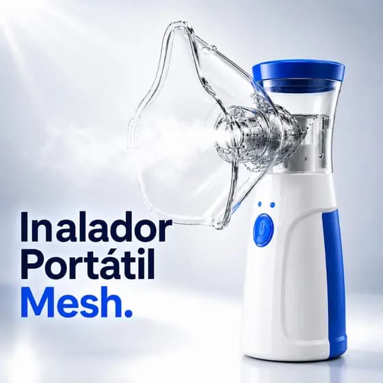 Inalador Nebulizador Portátil Mesh USB Silencioso Adulto Infantil Inalador Sem Ruído