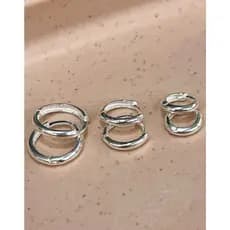 Trio Brinco Argola Clic Lisa Prata 925 Legitima