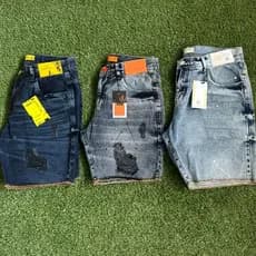 Bermuda Masculina Jeans Jogador Curta Short Kit 3 peças
