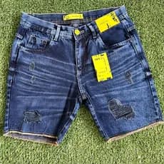 Bermuda jeans Masculina Estilo Jogador Original Curta Linha Premium Short Rasgado e Com Pigmento