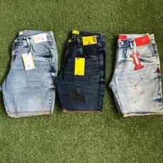 Bermuda Masculina Short Jeans Curto Jogador KIT 3 Peças