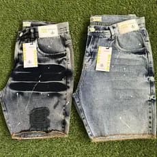Bermuda Masculina Jogador Jeans Curta KIT 2 Peças Tinta