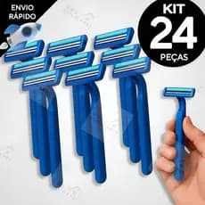 Jogo 24 Barbeador Masculino e Feminino Aparelho de Barbear Intimo Descartável com Fita Lubrificante
