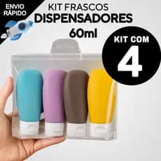 Kit Frasco Recarregável De 4pcs De Shampoo Essência Portátil Gel Ducha Pode Transportar Recipientes