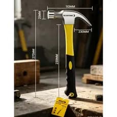 Martelo Unha Profissional Com Cabo Emborrachado Cabeça 27cm/34cm/16cm portátil kit 1/2 H-17