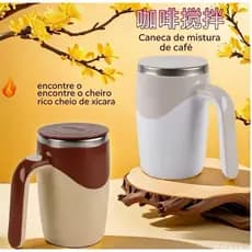 Caneca Mixer Misturador de Bebidas Magnético Automático 380ml com Bateria Interna Recarregável Via USB H-17
